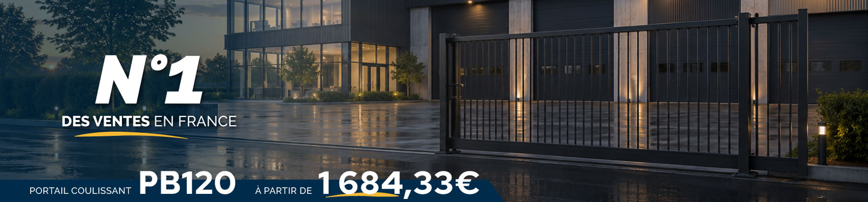 Portail industriel coulissant pour les professionnels